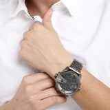 Diesel Uber Chief Black Dial Grey Stainless Steel Strap Watch For Men - DZ7372 Authentic Buy Shop Now