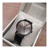 Calvin Klein Boost Black Dial Black Leather Strap Watch for Men - K7Y214CY Authentic Buy Shop Now