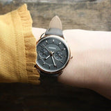 Fossil Tailor Grey Dial Grey Leather Strap Watch for Women - ES3913 Authentic Buy Shop Now