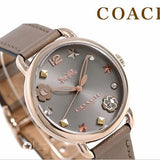 Coach Delancey Grey Dial Brown Leather Strap Watch for Women - 14502797 Authentic Buy Shop Now