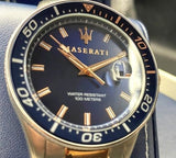 Maserati SFIDA Quartz Blue Dial Stainless Steel 44mm Watch For Men - R8853140003 Authentic Buy Shop Now