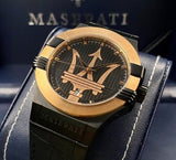 Maserati Potenza Quartz Black Dial Black Leather Strap Watch For Men - R8851108032 Authentic Buy Shop Now