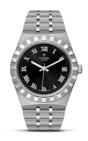 Tudor Royal Automatic Black Dial Silver Steel Strap Watch for Men - M28600-0003 Authentic Buy Shop Now