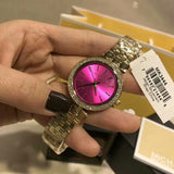 Michael Kors Darci Pink Dial Gold Steel Strap Watch for Women - MK3444 Authentic Buy Shop Now
