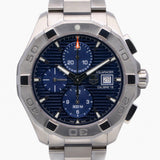 Tag Heuer Aquaracer Caliber 16 Automatic Chronograph Blue Dial Silver Steel Strap Watch for Men - CAY2112.BA0927 Authentic Buy Shop Now