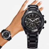 Swarovski Dextera Chronograph Black Dial Black Steel Strap Watch for Women - 5641393 Authentic Buy Shop Now