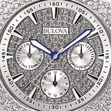 Bulova Crystal Collection Phantom Silver Dial Silver Steel Strap Watch for Men - 96C002 Authentic Buy Shop Now