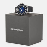 Emporio Armani Diver Three-Hand Quartz Blue Dial Blue Leather Strap Watch For Men - AR11516 Authentic Buy Shop Now