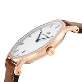 Daniel Wellington Dapper Durham White Dial Brown Leather Strap Watch For Women - DW00100113 Authentic Buy Shop Now