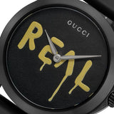 Gucci G Timeless Ghost Black Dial Black Rubber Strap Unisex Watch - YA1264017 Authentic Buy Shop Now