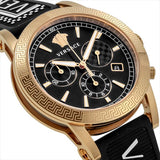 Versace Sports Tech Chronograph Black Dial Black Rubber Strap Watch for Men - VELT00119 Authentic Buy Shop Now