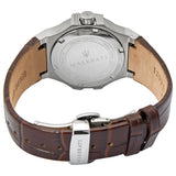 Maserati Potenza Silver Dial Brown Leather Strap Watch For Women - R8851108506 Authentic Buy Shop Now