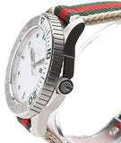 Gucci G Timeless White Dial Two Tone Nylon Strap Watch For Men - YA126231 Authentic Buy Shop Now