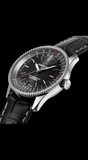 Breitling Navitimer Automatic 38mm Black Dial Black Leather Strap Mens Watch - A17325241B1P1 Authentic Buy Shop Now