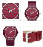Marc Jacobs Amy Red Dial Burgundy Leather Strap Watch for Women - MBM1162 Authentic Buy Shop Now