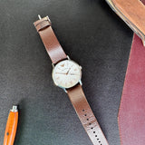 Emporio Armani Kappa Silver Dial Brown Leather Strap Watch for Men - AR11173 Authentic Buy Shop Now