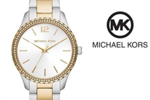 Michael Kors Layton Quartz Silver Dial Two Tone Steel Strap Watch For Women - MK6899 Authentic Buy Shop Now
