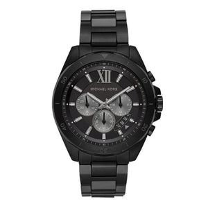 Michael Kors Brecken Chronograph Black Dial Black Steel Strap Watch For Men - MK8858 Authentic Buy Shop Now