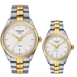 Tissot T Classic PR 100 Sport Chic White Dial Two Tone Steel Strap Watch For Women - T101.210.22.031.00 Authentic Buy Shop Now