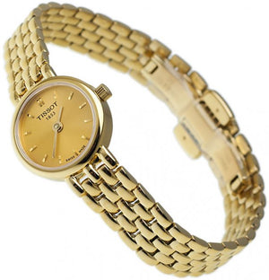 Tissot Lovely Gold Dial Gold Steel Strap Watch For Women - T058.009.33.021.00 Authentic Buy Shop Now
