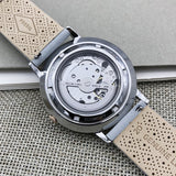 Fossil Vintage Muse Automatic Skeleton White Dial Grey Leather Strap Watch for Women - ME3131 Authentic Buy Shop Now