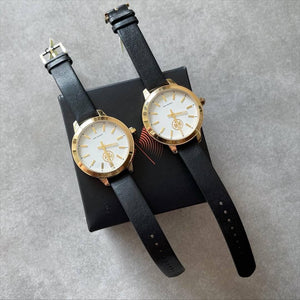 Tory Burch Collins White Dial Black Leather Strap Watch for Women - TBW1205 Authentic Buy Shop Now