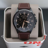 Fossil Forrester Chronograph Black Dial Brown Leather Strap Watch for Men - FS5608 Authentic Buy Shop Now