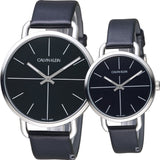 Calvin Klein Even Black Dial Black Leather Strap Watch for Women - K7B231CZ Authentic Buy Shop Now