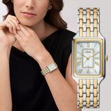 Fossil Raquel Three Hand Mother of Pearl Dial Two Tone Steel Strap Watch For Women - ES5305 Authentic Buy Shop Now