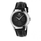 Gucci G Timeless Quartz Black Dial Black Leather Strap Watch For Men - YA1264031 Authentic Buy Shop Now