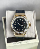 Michael Kors Everest Three-Hand Crystals Black Dial Black Rubber Strap Watch for Women - MK7440 Authentic Buy Shop Now