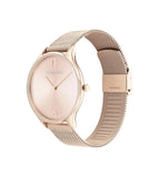 Calvin Klein Minimal White Dial Rose Gold Mesh Bracelet Watch for Women - K3M22626 Authentic Buy Shop Now