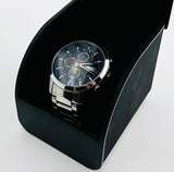 Armani Exchange Hampton Chronograph Blue Dial Silver Steel Strap Watch For Men - AX2155 Authentic Buy Shop Now