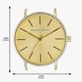 Armani Exchange Lola Analog Gold Dial Gold Mesh Strap Watch For Women - AX5536 Authentic Buy Shop Now