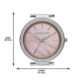 Michael Kors Darci Analog Pink Dial Silver Mesh Bracelet Watch For Women - MK4518 Authentic Buy Shop Now