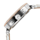Michael Kors Parker Chronograph White Dial Two Tone Leather Strap Watch For Women - MK6950 Authentic Buy Shop Now
