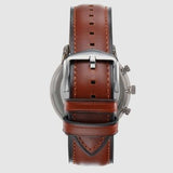 Fossil Neutra Chronograph Grey Dial Brown Leather Strap Watch for Men - FS5512 Authentic Buy Shop Now