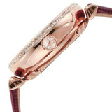 Emporio Armani Meccanico Automatic Silver Dial Burgundy Leather Strap Watch For Women - AR60044 Authentic Buy Shop Now