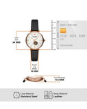 Emporio Armani Gianni T Bar Mother of Pearl White Dial Black Leather Strap Watch For Women - AR60047 Authentic Buy Shop Now