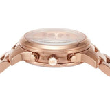 Michael Kors Runway Chronograph Rose Gold Dial Rose Gold Steel Strap Watch For Women - MK7327 Authentic Buy Shop Now
