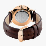Daniel Wellington Bristol Black Dial Brown Leather Strap Watch For Men - DW00100125 Authentic Buy Shop Now