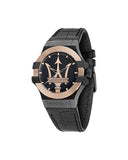 Maserati Potenza Quartz Black Dial Black Leather Strap Watch For Men - R8851108032 Authentic Buy Shop Now