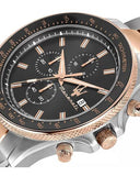 Maserati SFIDA Black Dial Two Tone Steel Strap Watch For Men - R8873640014 Authentic Buy Shop Now