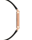 Daniel Wellington Quadro White Dial Black Leather Strap Watch For Women - DW00100450 Authentic Buy Shop Now