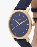 Fossil The Minimalist 3H Analog Blue Dial Blue Leather Strap Watch for Men - FS5789 Authentic Buy Shop Now