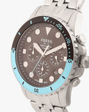 Fossil FB-01 Chronograph Black Dial Silver Steel Strap Watch for Men - FS5827 Authentic Buy Shop Now