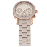 Michael Kors Runway Chronograph Grey Dial Grey Silicone Strap Watch For Women - MK7386 Authentic Buy Shop Now