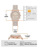 Michael Kors Runway Chronograph Grey Dial Grey Silicone Strap Watch For Women - MK7386 Authentic Buy Shop Now