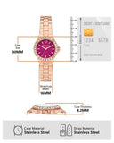 Michael Kors Lennox Analog Pink Dial Rose Gold Steel Strap Watch For Women - MK7396 Authentic Buy Shop Now