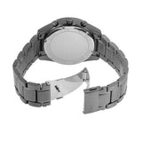 Michael Kors Accelerator Chronograph Blue Dial Grey Steel Strap Watch For Men - MK9111 Authentic Buy Shop Now
